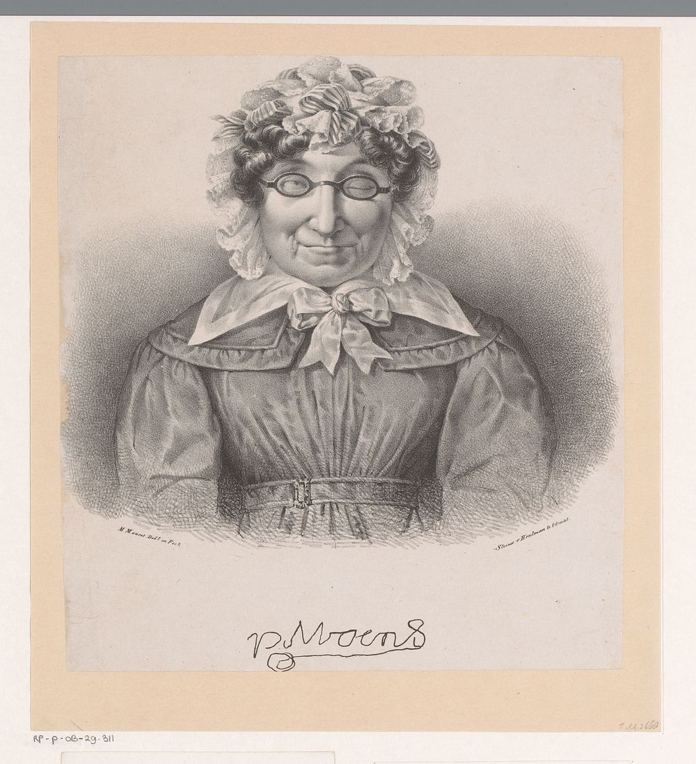 Portret van Petronella Moens (1828 - 1843) by Michel Mourot and Johannes Paulus Houtman