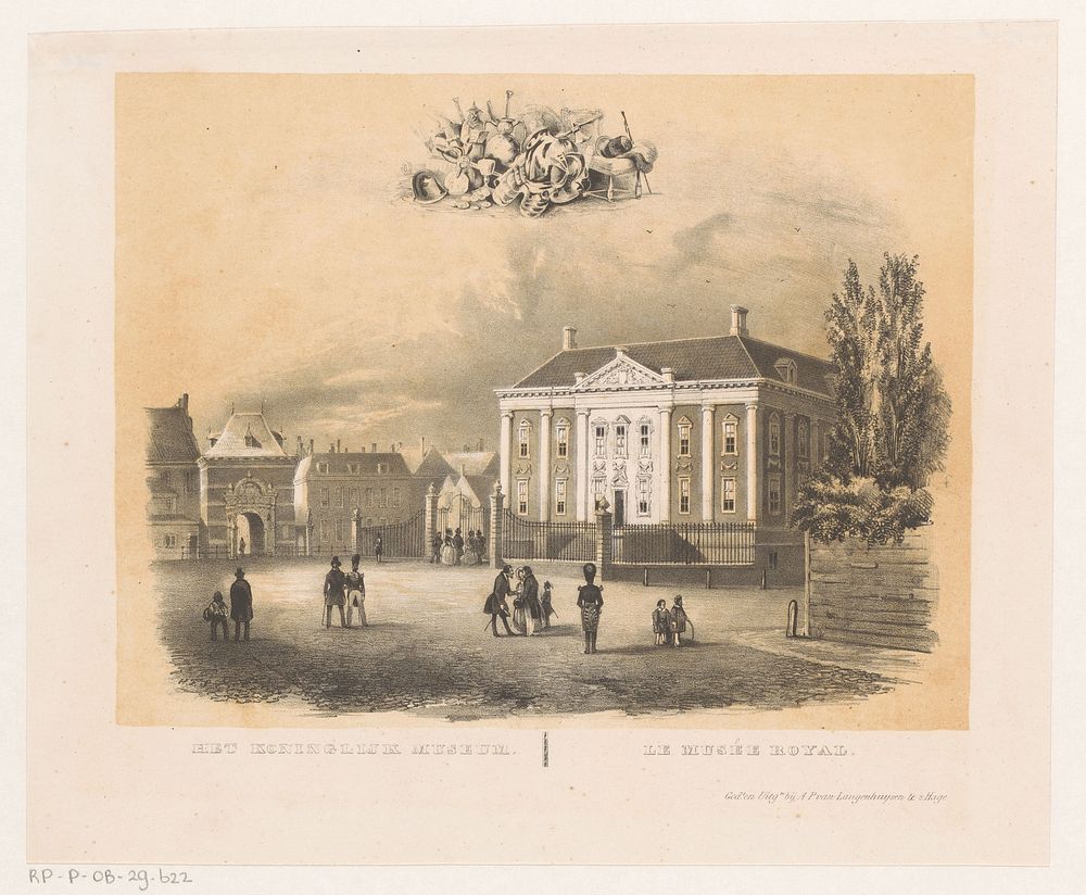 Mauritshuis te Den Haag (1830 - 1846) by H F Soeterik, A P van Langenhuijsen and A P van Langenhuijsen