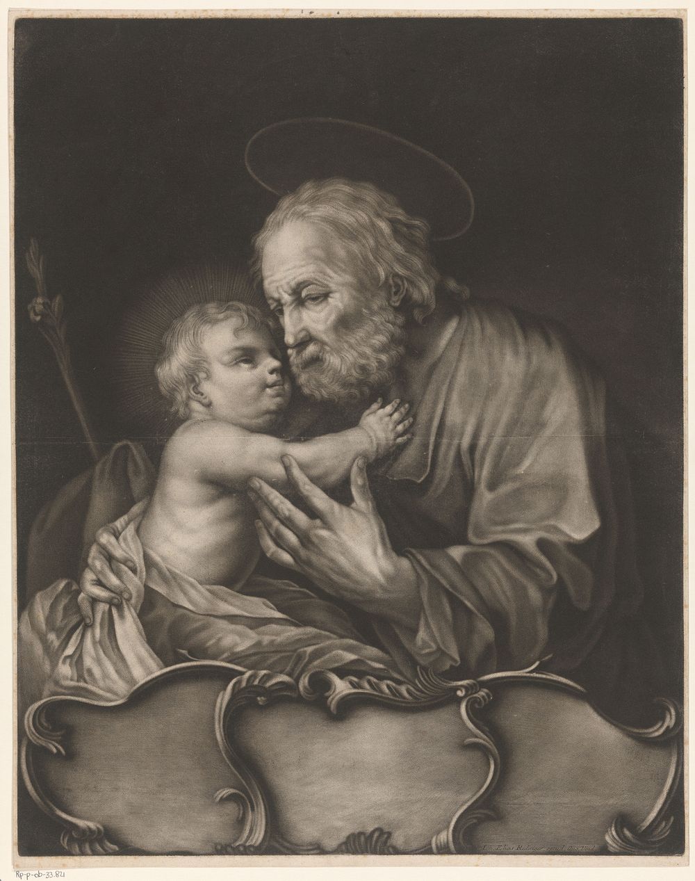 Jozef met het Christuskind (1708 - 1767) by Johann Elias Ridinger and Johann Elias Ridinger