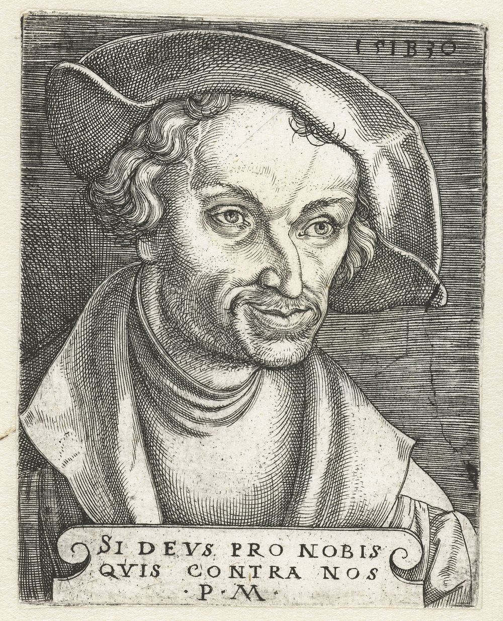 Portret van Philipp Melanchton (1530) by Monogrammist IB 16e eeuw, Georg Pencz and Lucas Cranach I