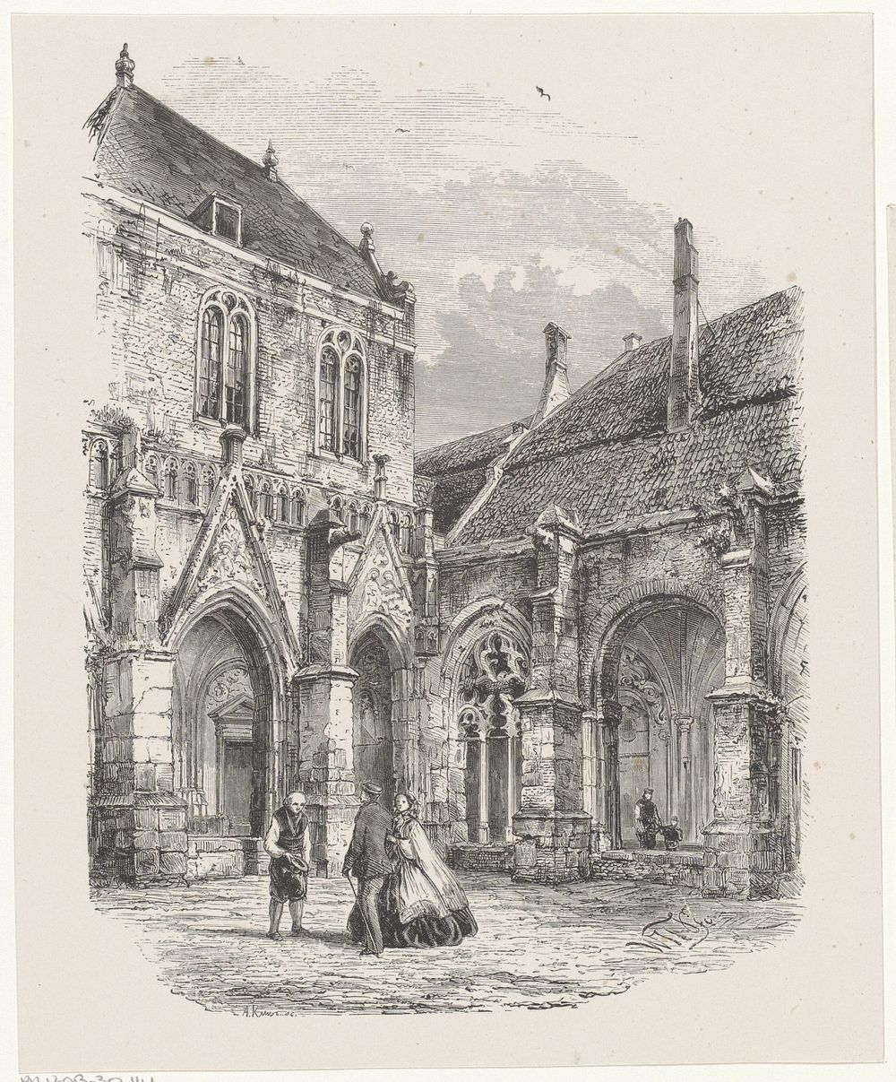 Kloostergang van de Dom te Utrecht (1835 - 1925) by Arie Kunz and Willem Hekking jr