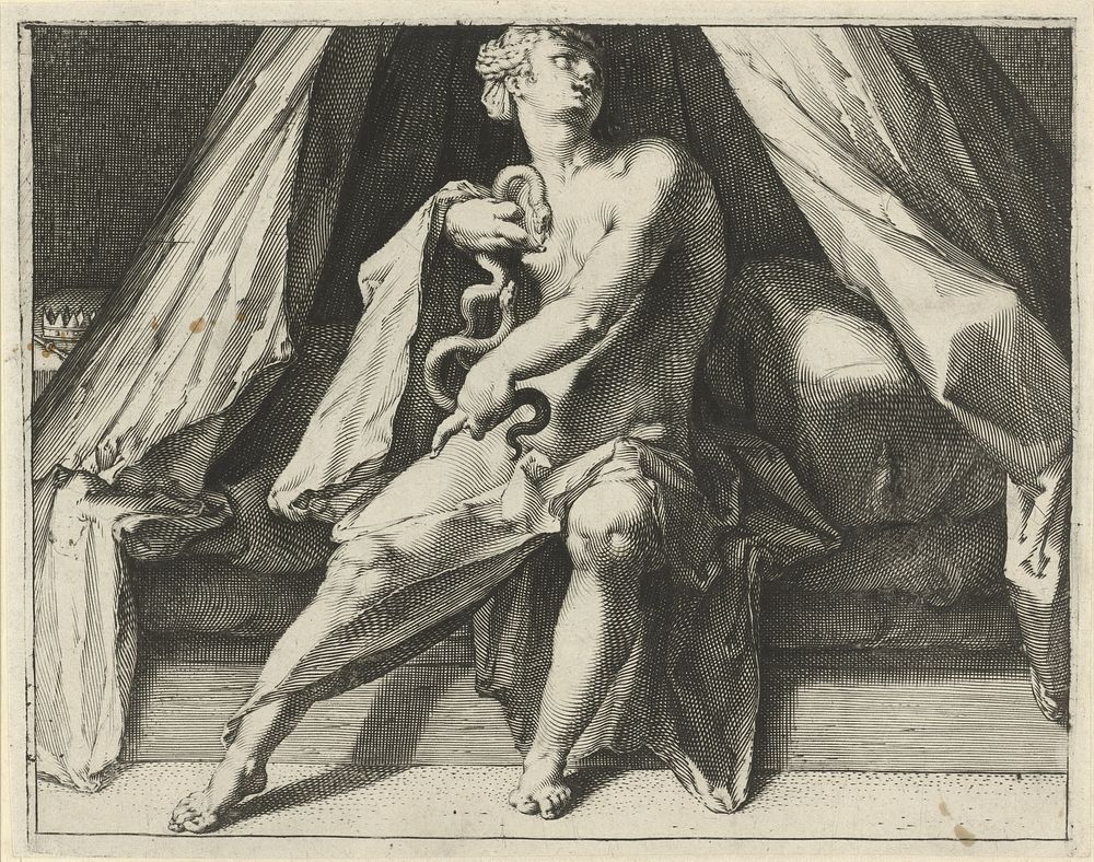 Dood van Cleopatra (1590 - 1594) by Jan Harmensz Muller and Jan Harmensz Muller