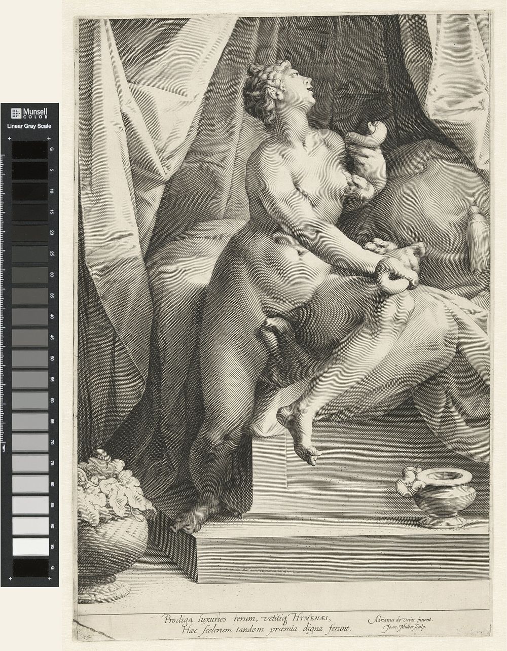 Dood van Cleopatra (1596 - 1600) by Jan Harmensz Muller and Adriaen de Vries