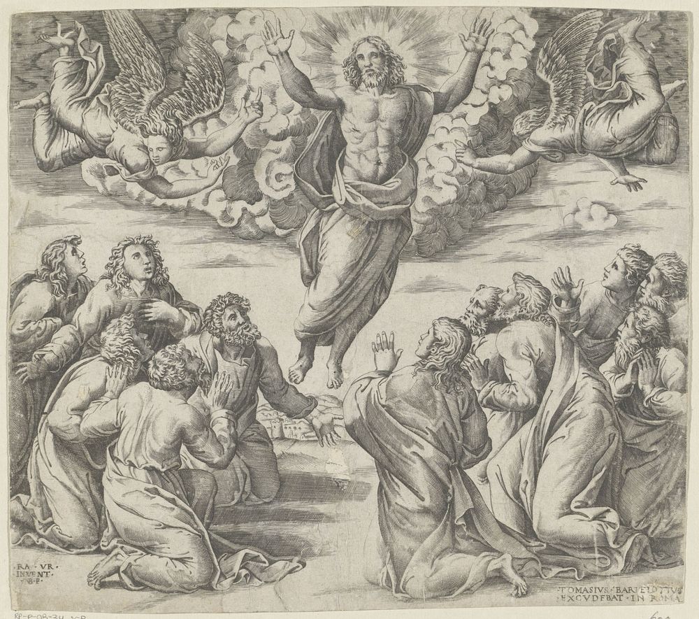 Hemelvaart (1541 - 1565) by Nicolas Beatrizet, Rafaël and Tommaso Barlacchi