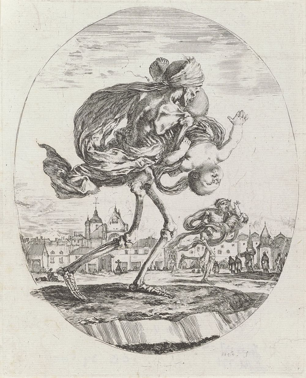 De Dood draagt een kind (1620 - 1664) by Stefano della Bella