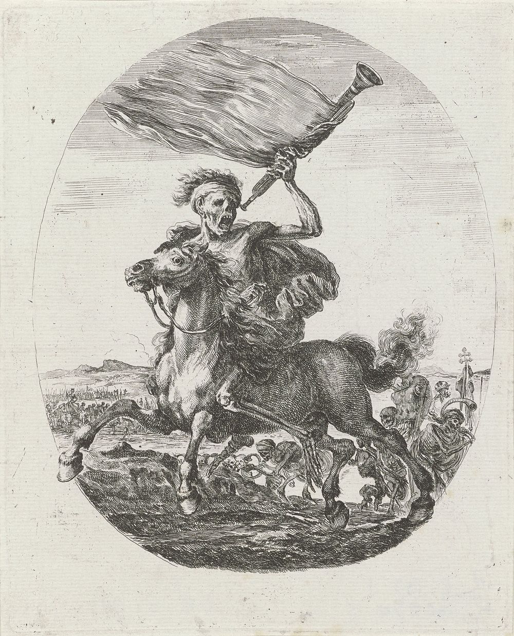 De Dood te paard (1620 - 1664) by Stefano della Bella