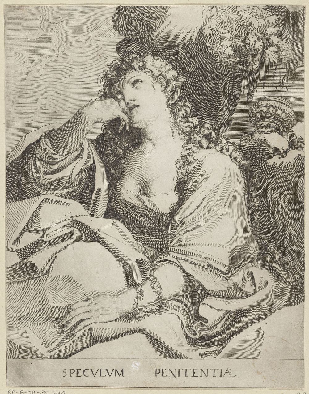 Maria Magdalena (1584 - 1623) by Francesco Brizio, Agostino Carracci, Ludovico Carracci and Titiaan