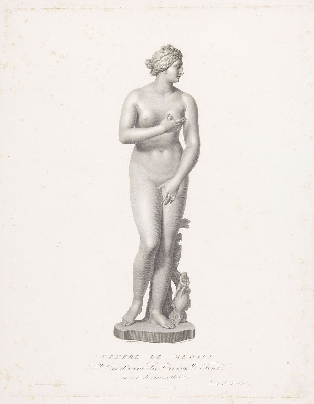 Venus de' Medici (1819) by Pietro Fontana, Luigi Durantini, Luigi Bardi e Co, Luigi Bardi and Emanuele Fenzi