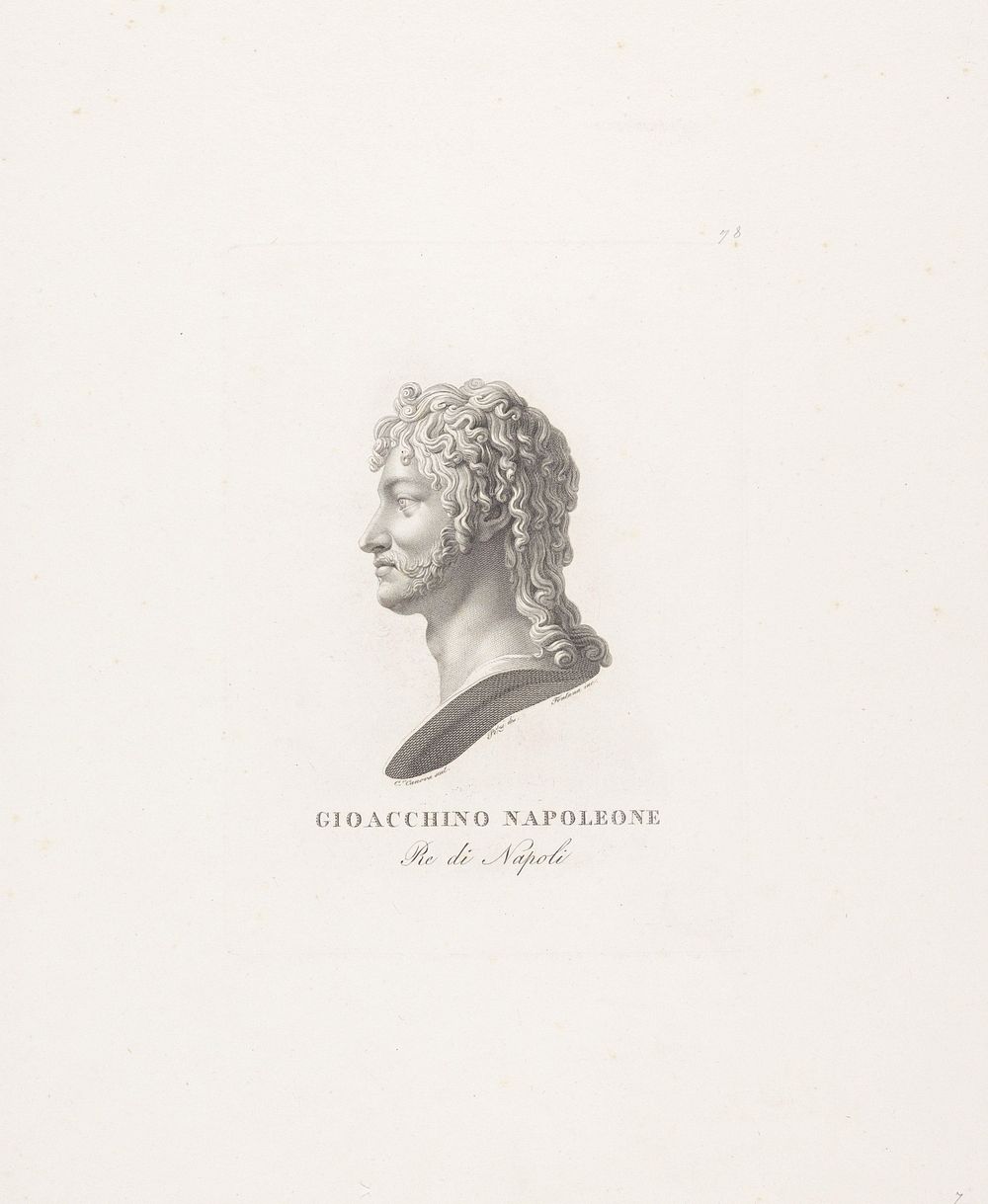 Portretbuste van Joachim Murat (1773 - 1837) by Pietro Fontana, Pozzi and Antonio Canova