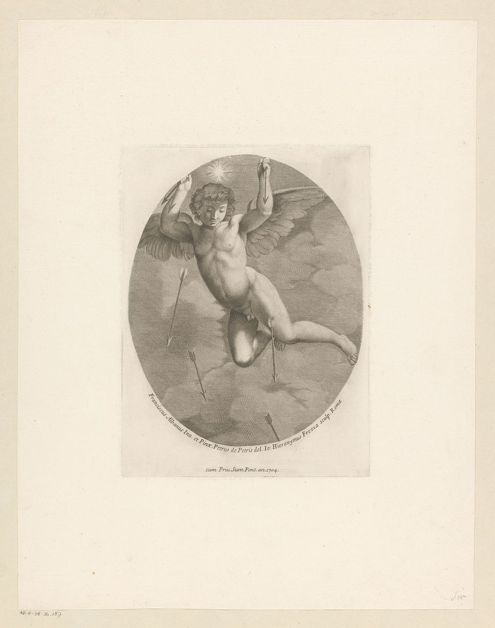 Pijlen werpende putto (1704) by Giovanni Girolamo Frezza, Pietro Antonio de Pietri, Francesco Albani, Francesco Albani and…