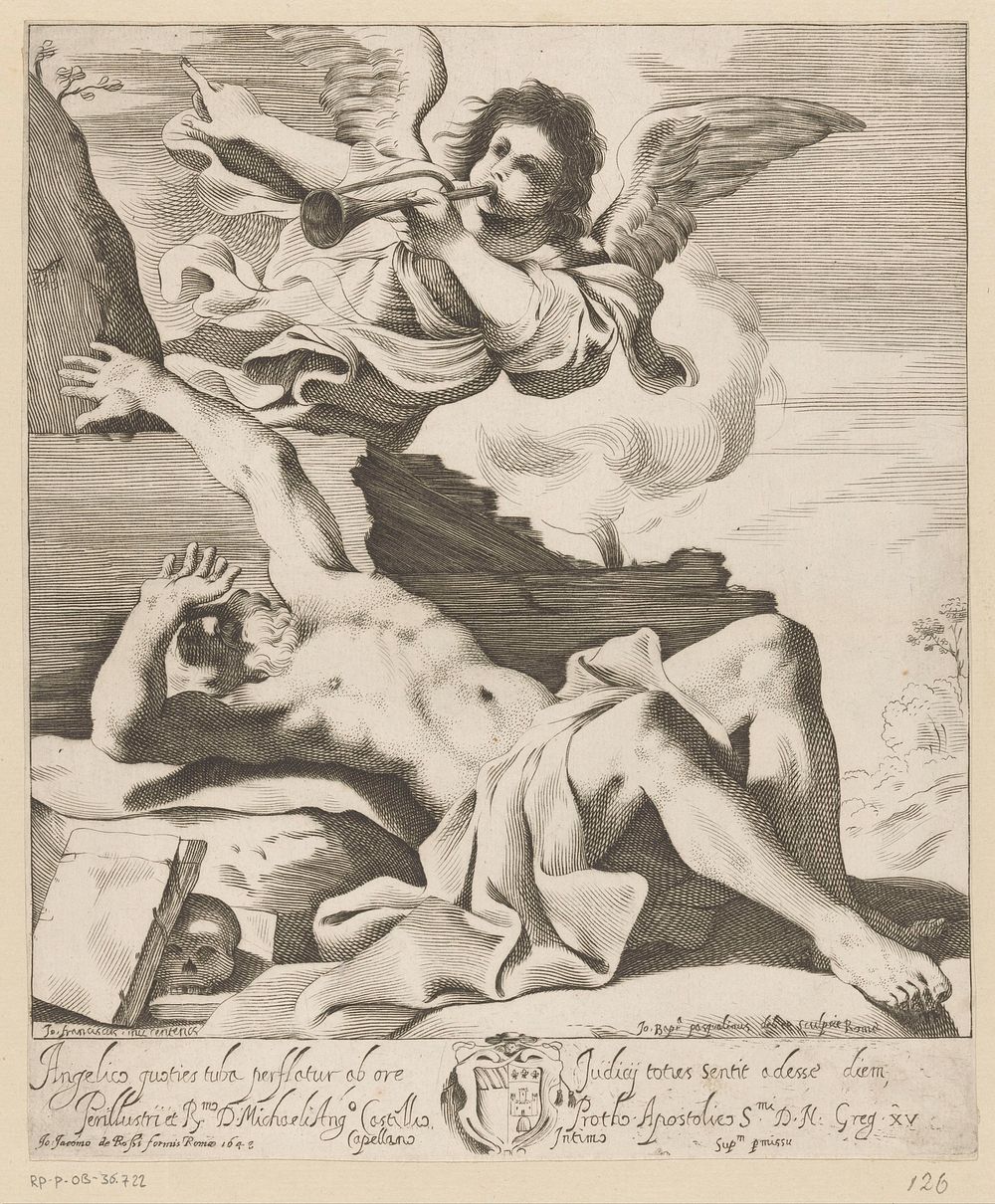 Visioen van de heilige Hieronymus (1642) by Giovanni Battista Pasqualini, Giovanni Battista Pasqualini, Guercino, Giovanni…