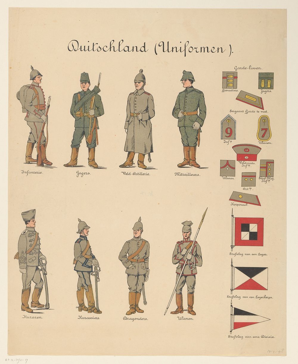 Duitschland (Uniformen) (1914 - 1918) by anonymous