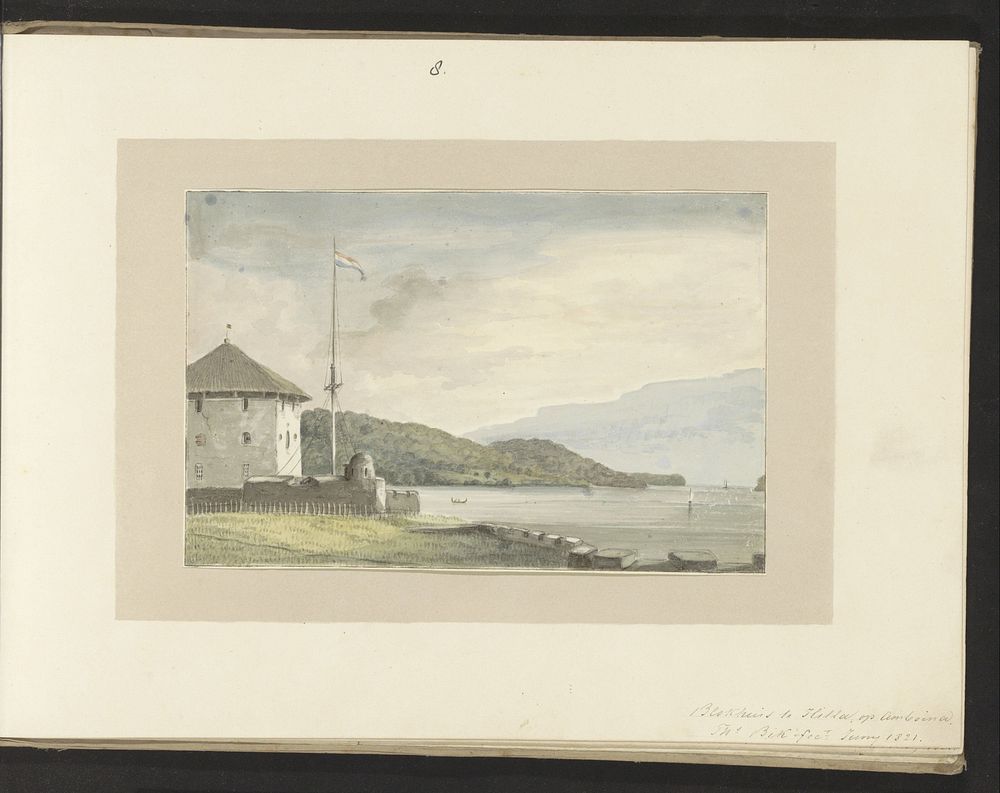 Blokhuis te Hila op Ambon (1821) by Jannes Theodorus Bik