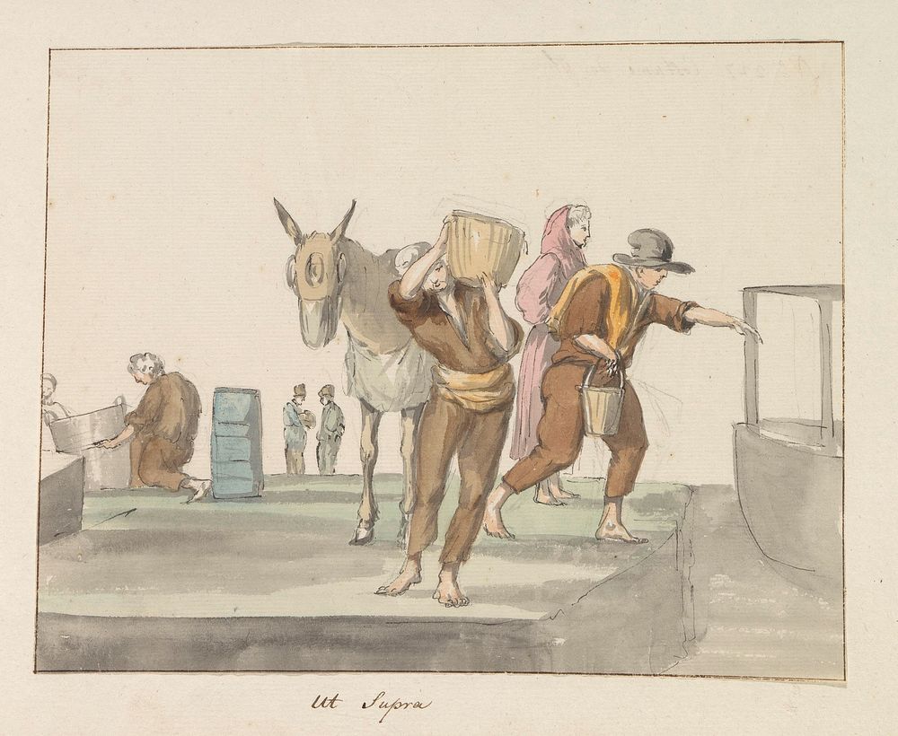 Klederdrachten van eiland Gozo (1778) by Louis Ducros