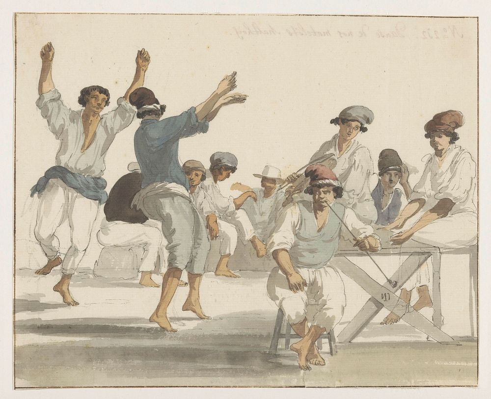 Dansende maltezer matrozen (1778) by Louis Ducros