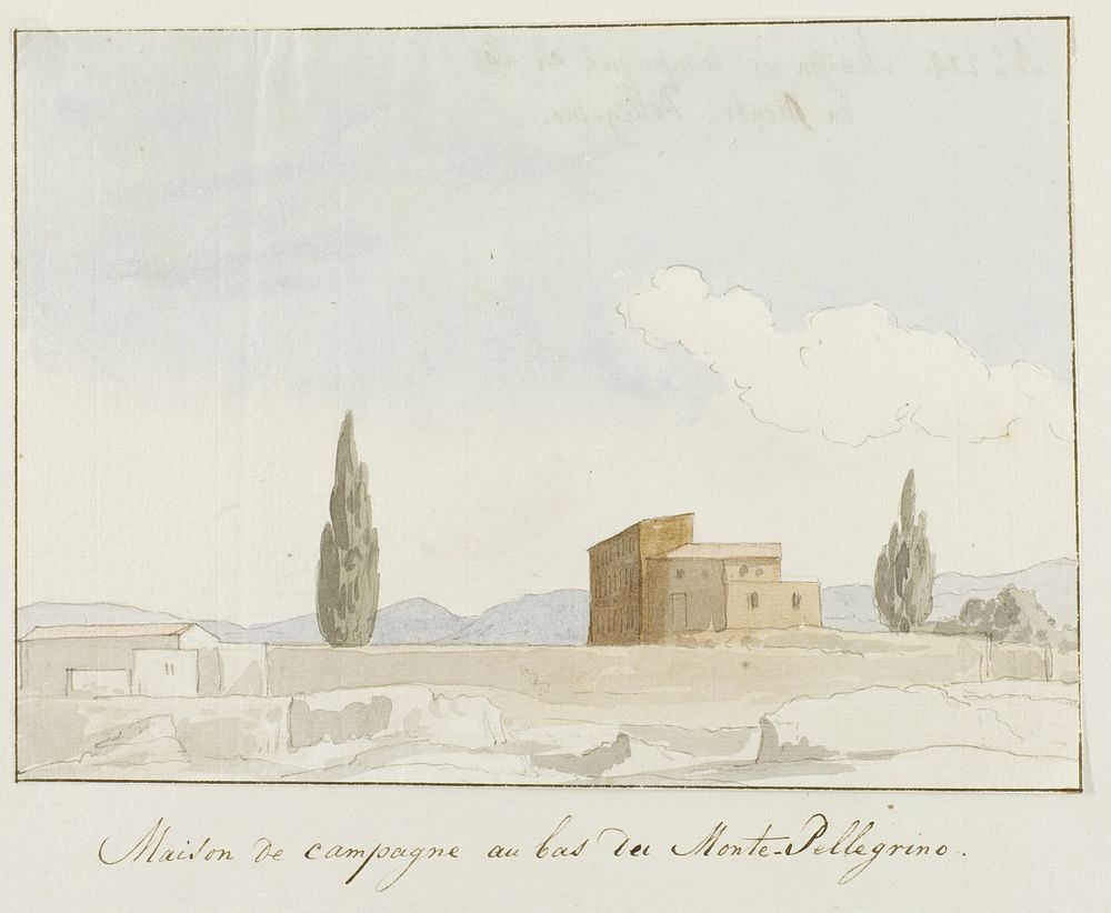 Landhuis aan voet van Monte Pellegrino (1778) by Louis Ducros