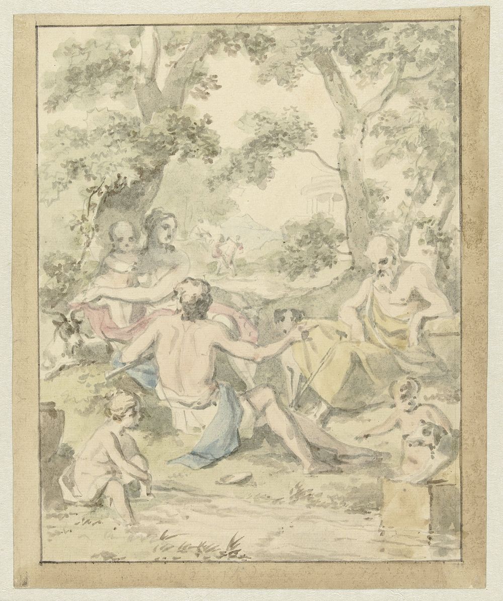 Een gelukkige Arcadische Familie (c. 1752 - c. 1819) by Jurriaan Andriessen