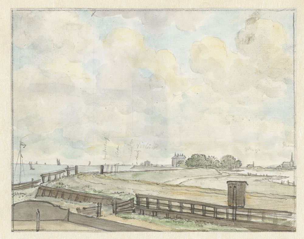 Dijkgezicht buiten Amsterdam (1785) by Jurriaan Andriessen