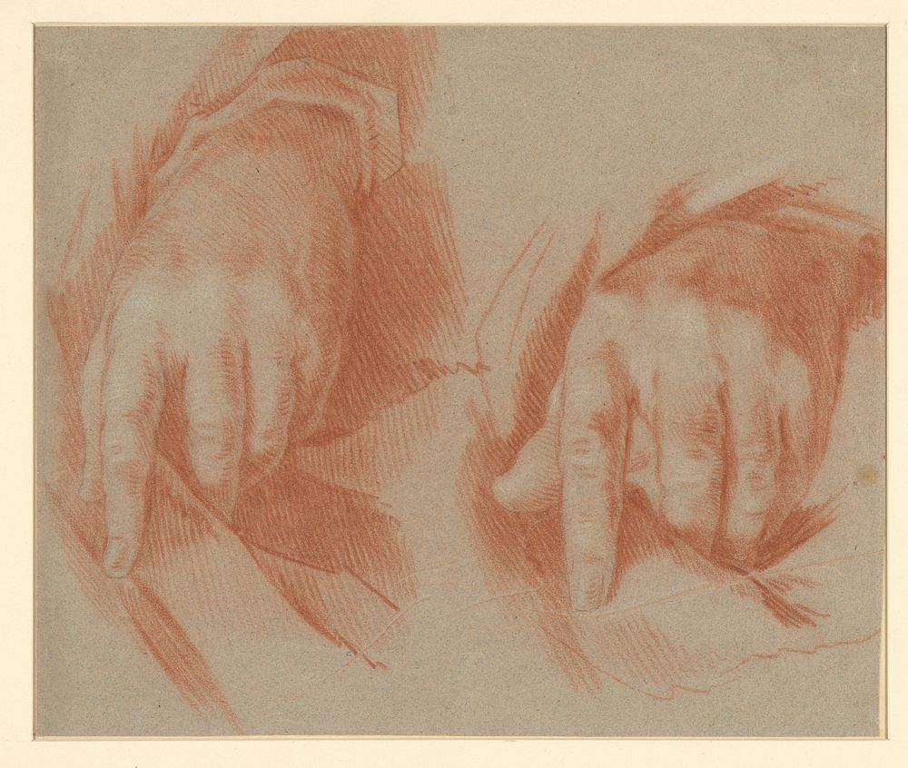 Studie van twee handen (1700 - 1800) by anonymous