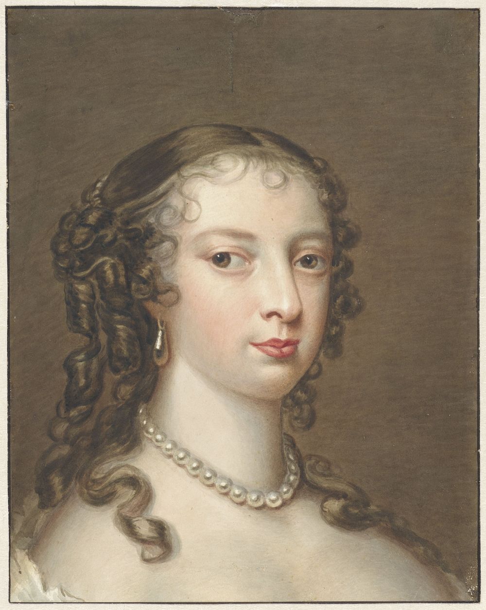 Portret van een vrouw (1818) by Christiaan Kramm and Peter Lely Sir