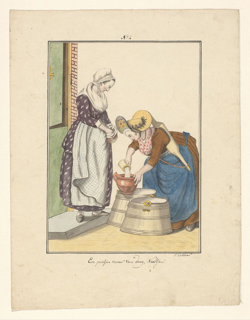 Dienstmeisje en melkverkoopster (in or after 1803 - c. 1899) by J Enklaar and Ludwig Gottlieb Portman