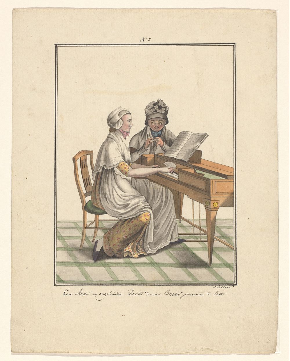 Moeder en dochter van de Evangelische Broedergemeente (in or after 1803 - c. 1899) by J Enklaar and Ludwig Gottlieb Portman