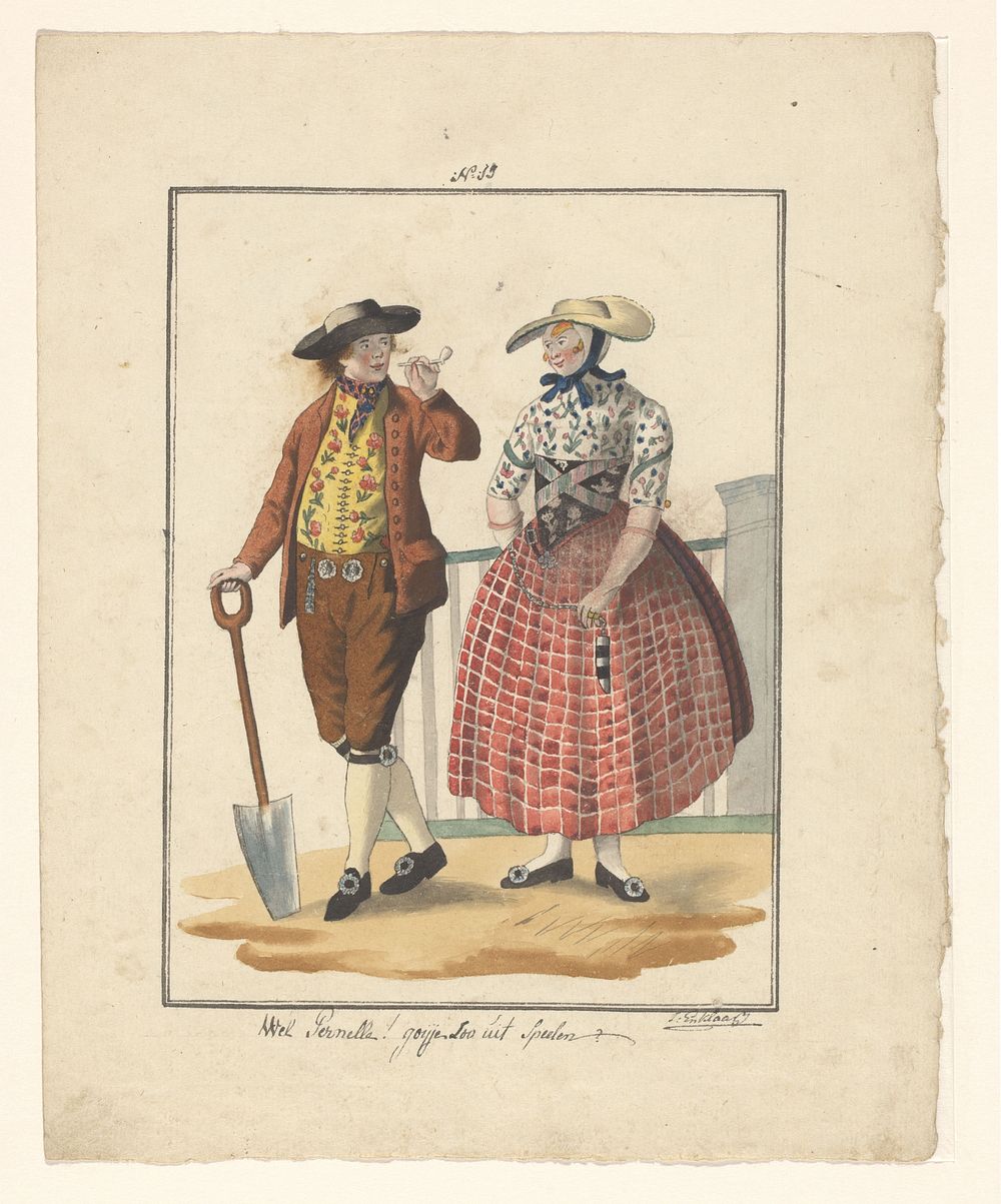 Boer en boerin van Zuid-Beveland (in or after 1803 - c. 1899) by J Enklaar, Ludwig Gottlieb Portman and D Bz de Koning