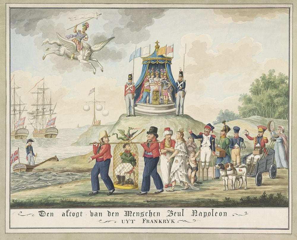 Napoleons verbanning naar Elba, 1814 (1814) by Wijnand Esser