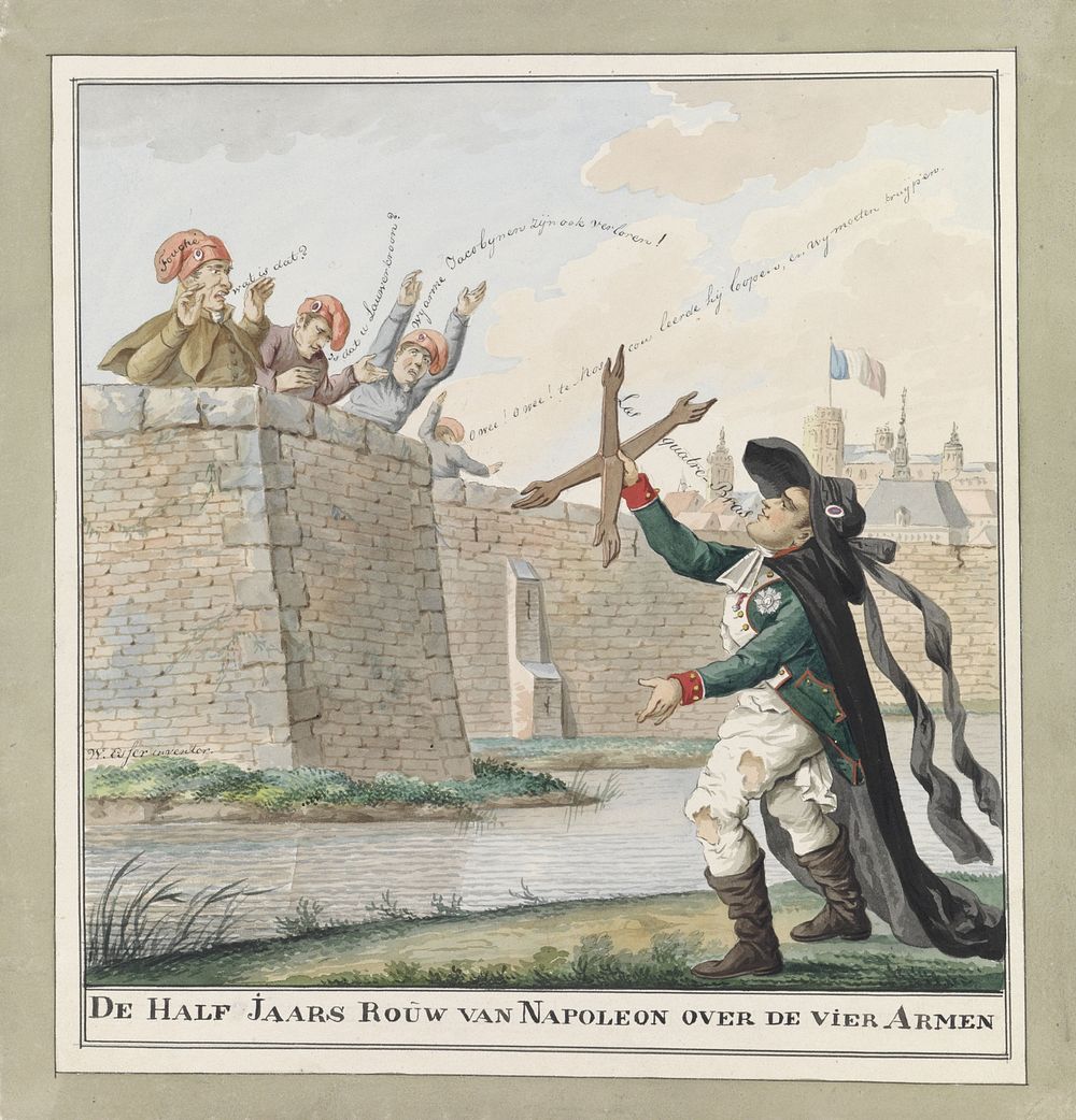 Terugkeer van Napoleon te Parijs na Waterloo, 1815 (1815 - 1820) by Wijnand Esser