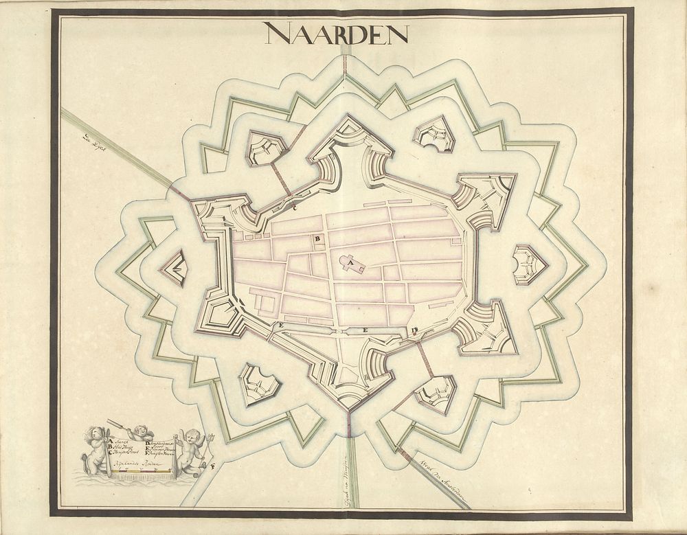Plattegrond van Naarden, ca. 1701-1715 (1701 - 1715) by Samuel Du Ry de Champdoré