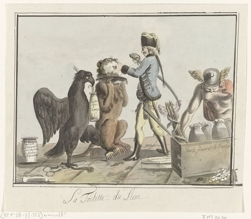 De Nederlandse Leeuw wordt geschoren, 1787 (1787) by anonymous