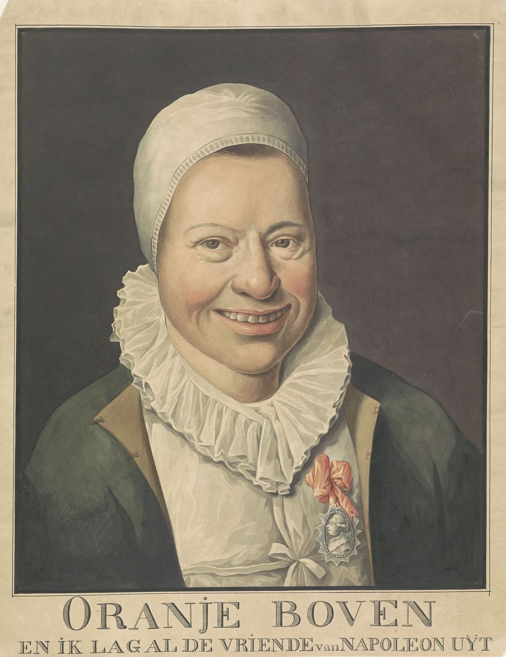 Lachende prinsgezinde vrouw, 1813 (1813) by anonymous