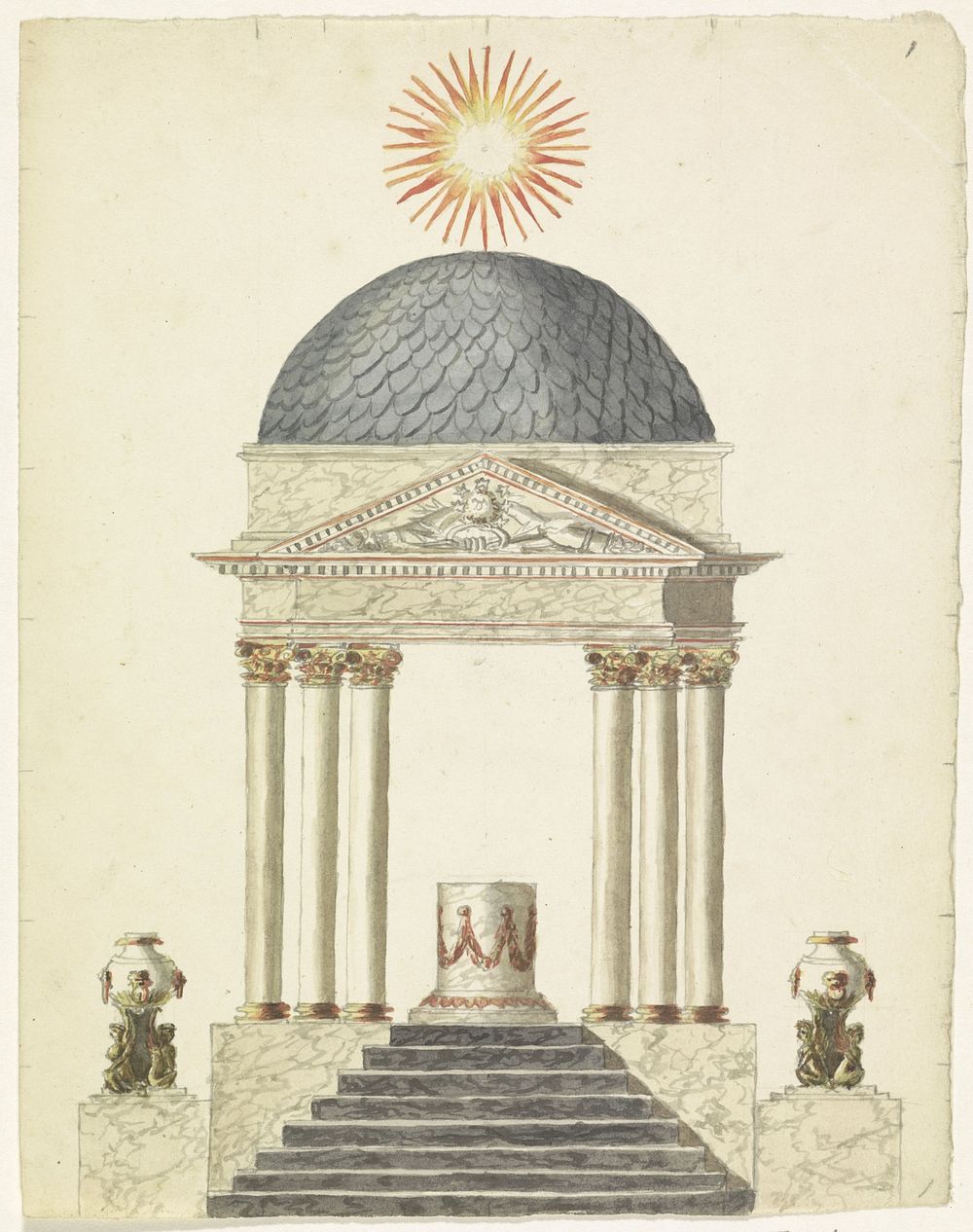 Erepoort aan de Haarlemmerpoort, 1816 (1816) by anonymous