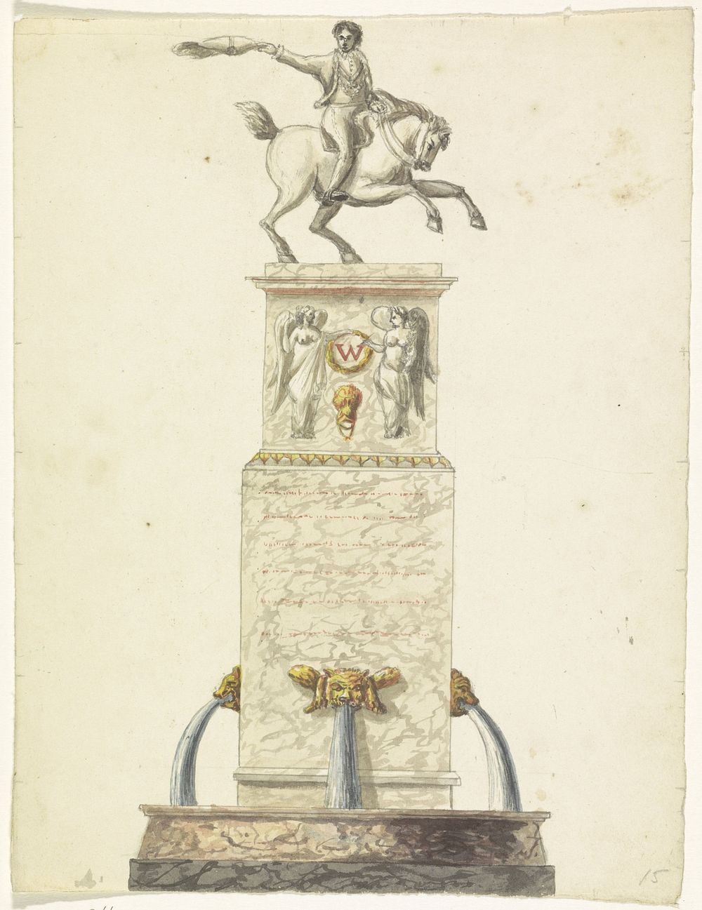 Ruiterstandbeeld bij de Portugese Synagoge, 1816 (1816) by anonymous