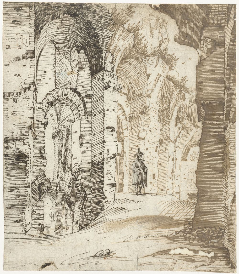 Ruins of the palace substructures of Septimius Severus, Rome (c. 1607 - c. 1609) by Gerard ter Borch I