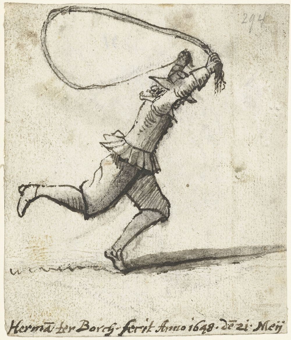 Touwtjespringende jongen (1648) by Harmen ter Borch