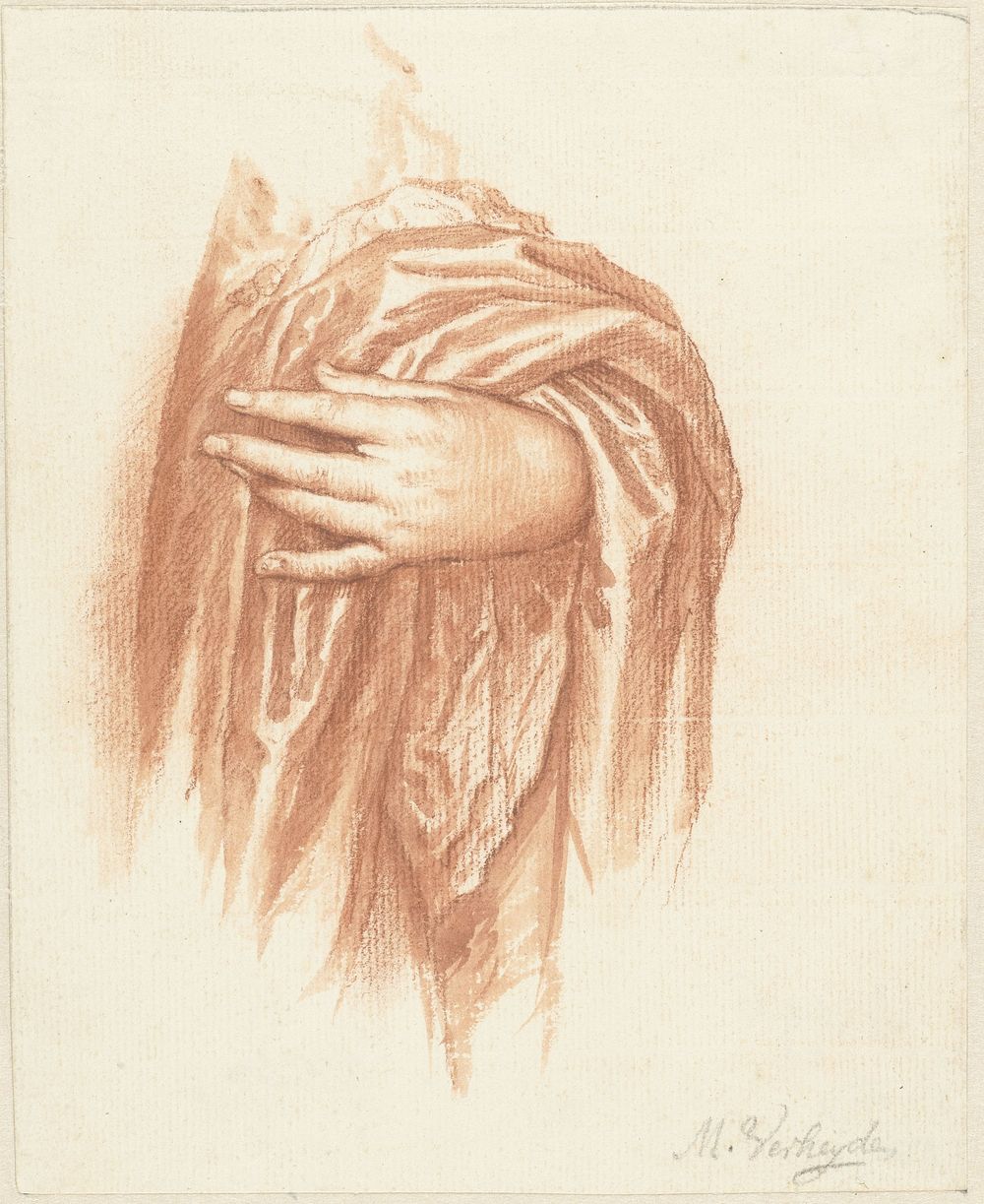 Studie van een linkerhand (1710 - 1777) by Mattheus Verheyden