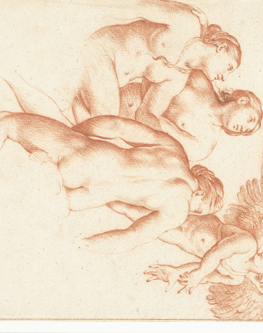 Amor en de drie gratiën (1600 - 1667) by Cornelis van Poelenburch, François Perrier and Rafaël