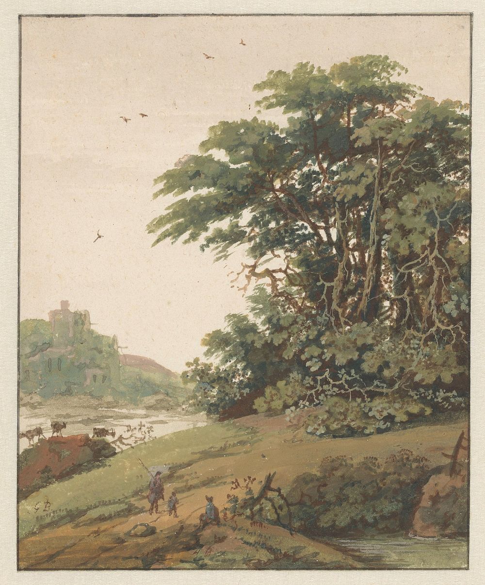 Landschap (1646 - 1684) by Gerrit Battem