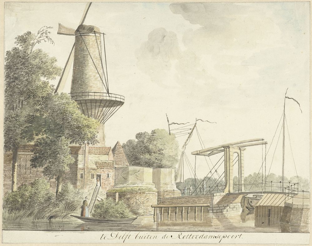 Rotterdamse Poort te Delft (1784) by Hendrik Tavenier