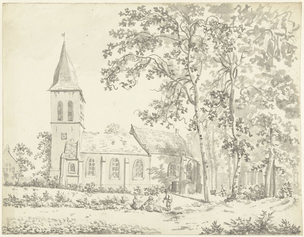 De kerk te Schore, op Zuid-Beveland (c. 1700 - c. 1800) by anonymous and Egbert van Drielst