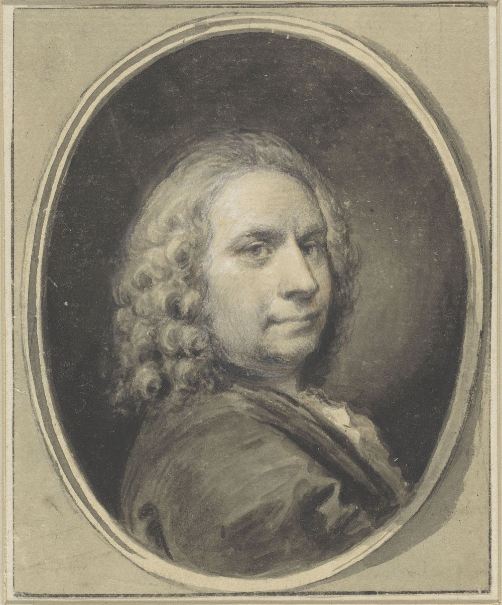 Zelfportret van Jacob de Wit (1705 - 1754) by Jacob de Wit