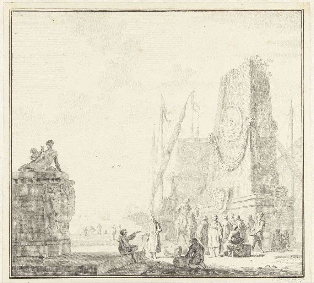 Zuidelijke haven (1766) by Leendert Brasser