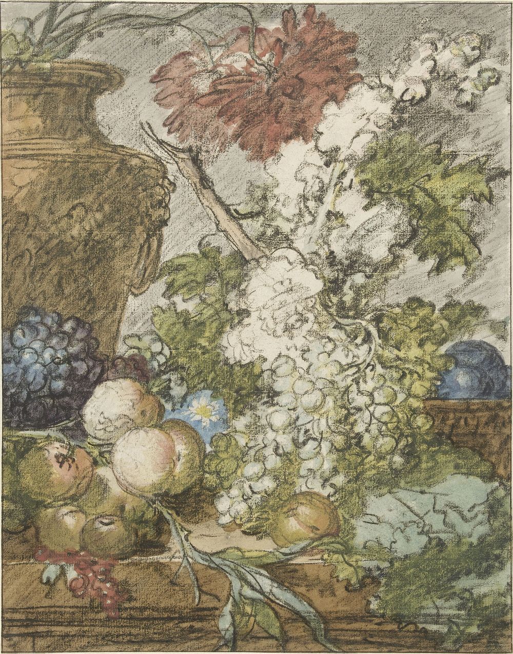 Sketch for a Still Life of Fruit and Flowers (c. 1725 - c. 1735) by Jan van Huysum