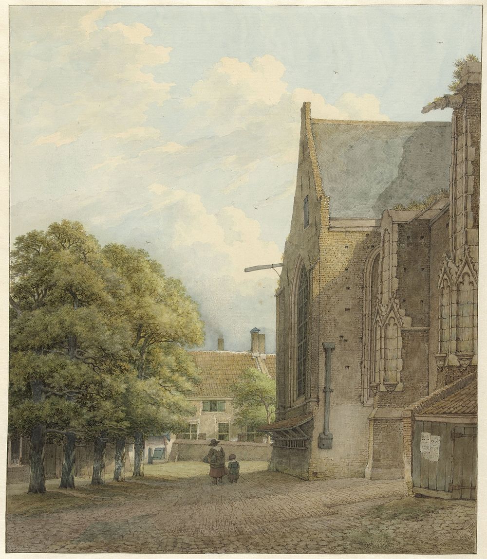 De kerk te Rhenen (1813) by Daniël Kerkhoff