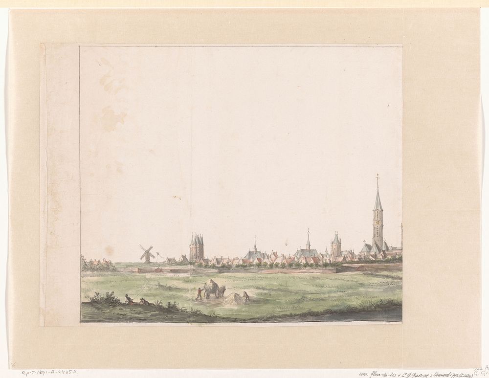 Gezicht op Zwolle (1600 - 1699) by Gerrit Grasdorp