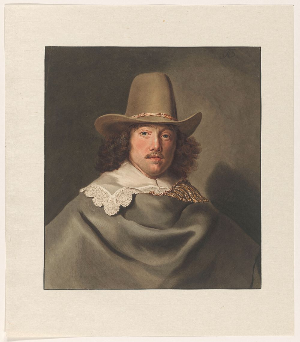 Portret van Abraham Velters (1603-1690) (1822) by Christiaan Kramm, Jacob Adriaensz Backer and Ferdinand Bol