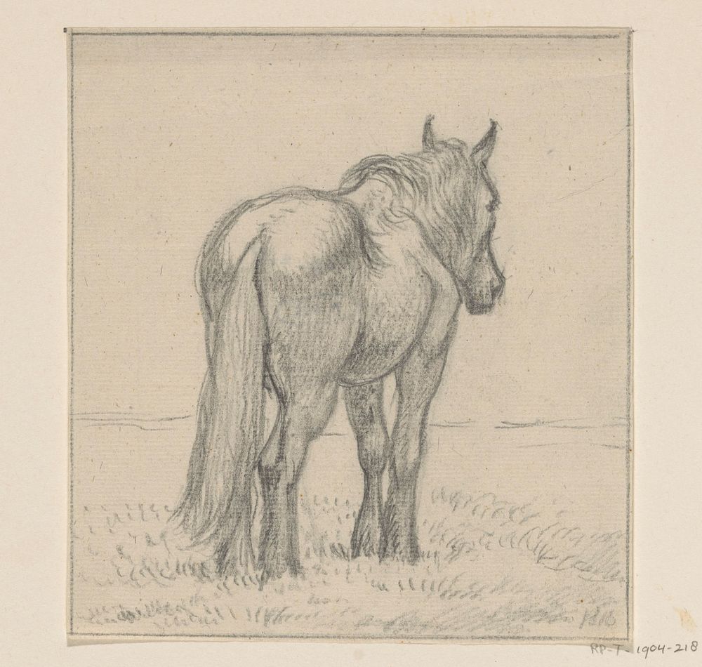 Staand paard, schuin van achteren (1775 - 1833) by Jean Bernard