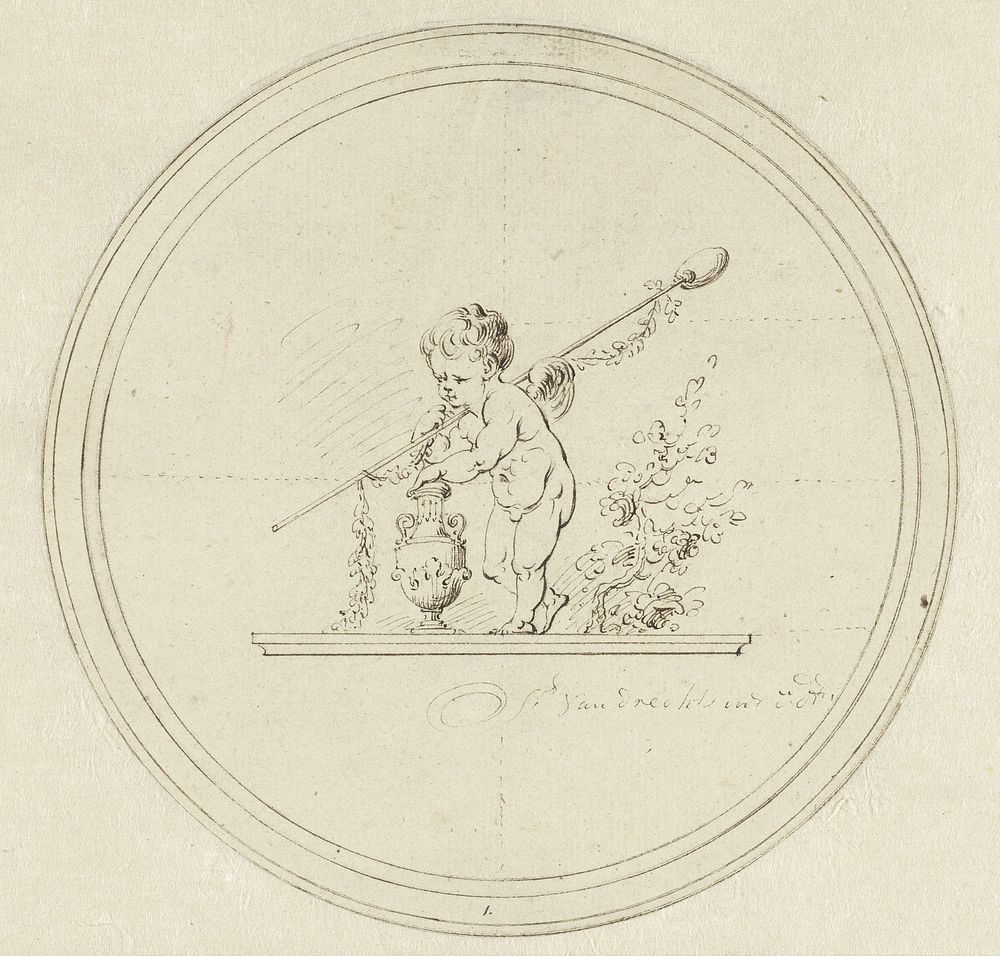 Medaillon met allegorische voorstelling van de Lente (1747 - 1807) by Johannes van Dregt