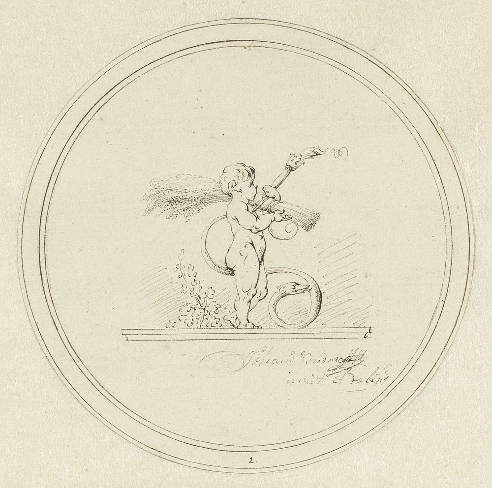 Medaillon met allegorische voorstelling van de Zomer (1747 - 1807) by Johannes van Dregt